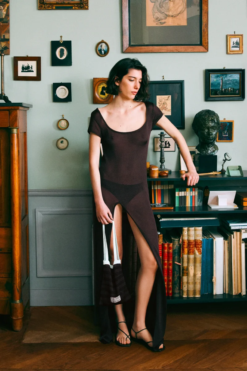 VESTIDO ORNELLA MARRÓN OSCURO - Imagen 6