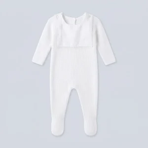Enterizo con baberola Blanco - DO67