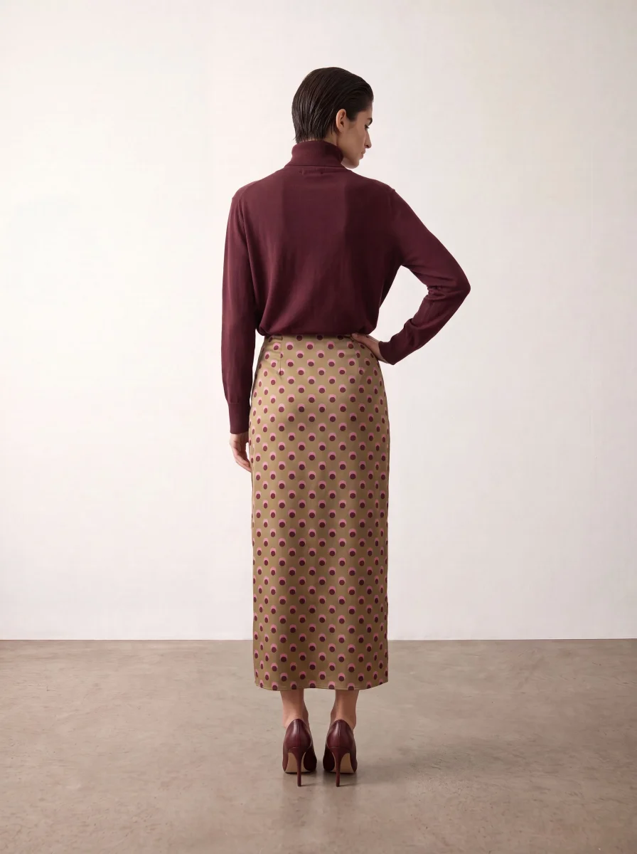 Falda verde lunares con lentejuelas - Imagen 4