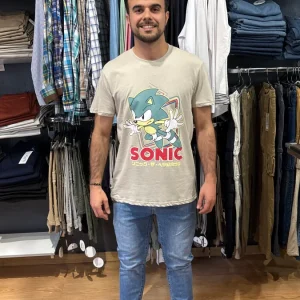 Camiseta Sonic The Hedgehog Gris