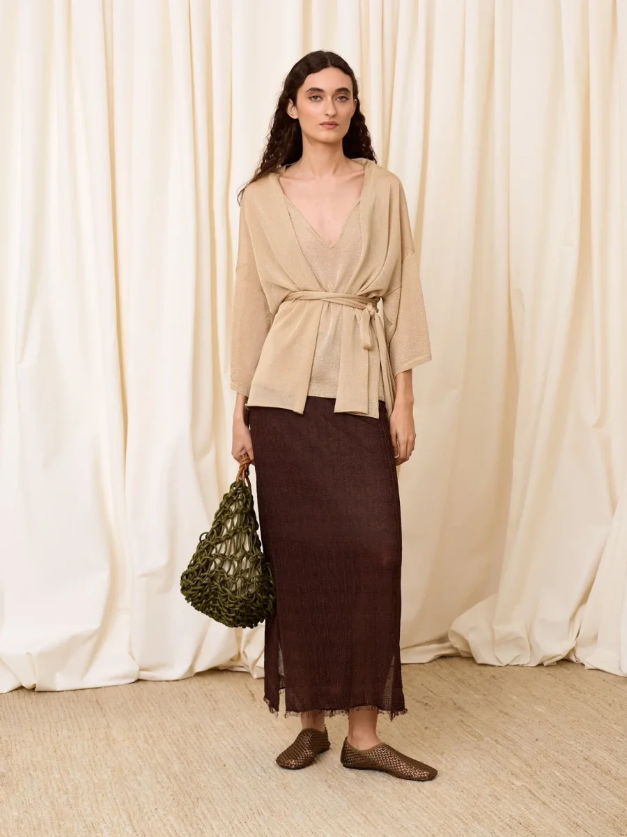 Chaqueta lurex dorada - Imagen 3