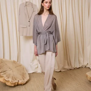 Chaqueta lurex plata