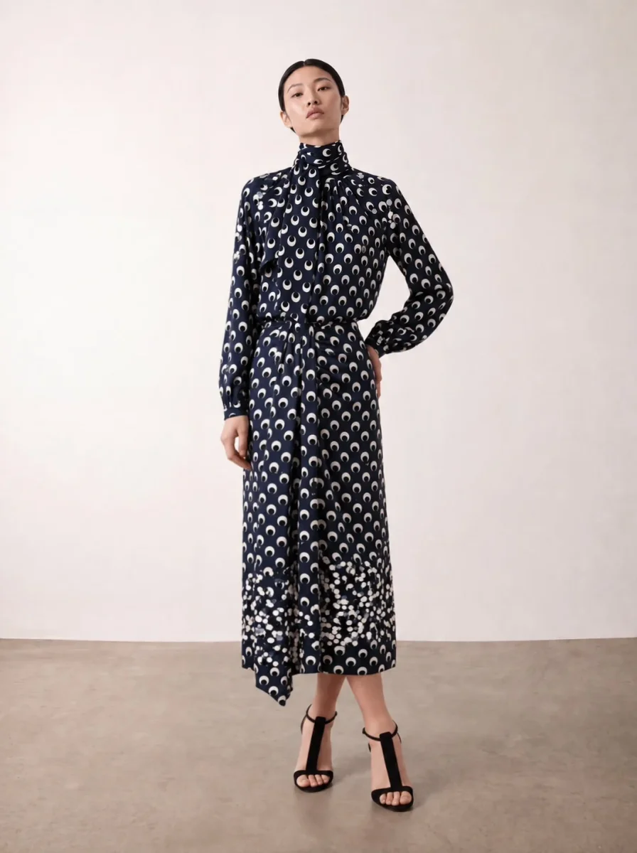Blusa azul lunares con lentejuelas - Imagen 4