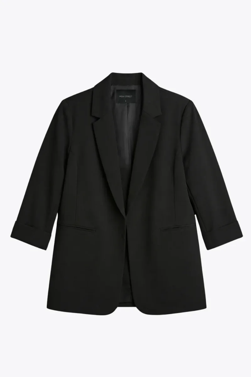 Blazer abierto de manga 3/4 con solapa - Imagen 7