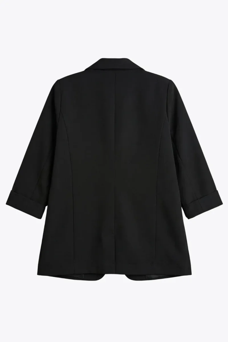 Blazer abierto de manga 3/4 con solapa - Imagen 8