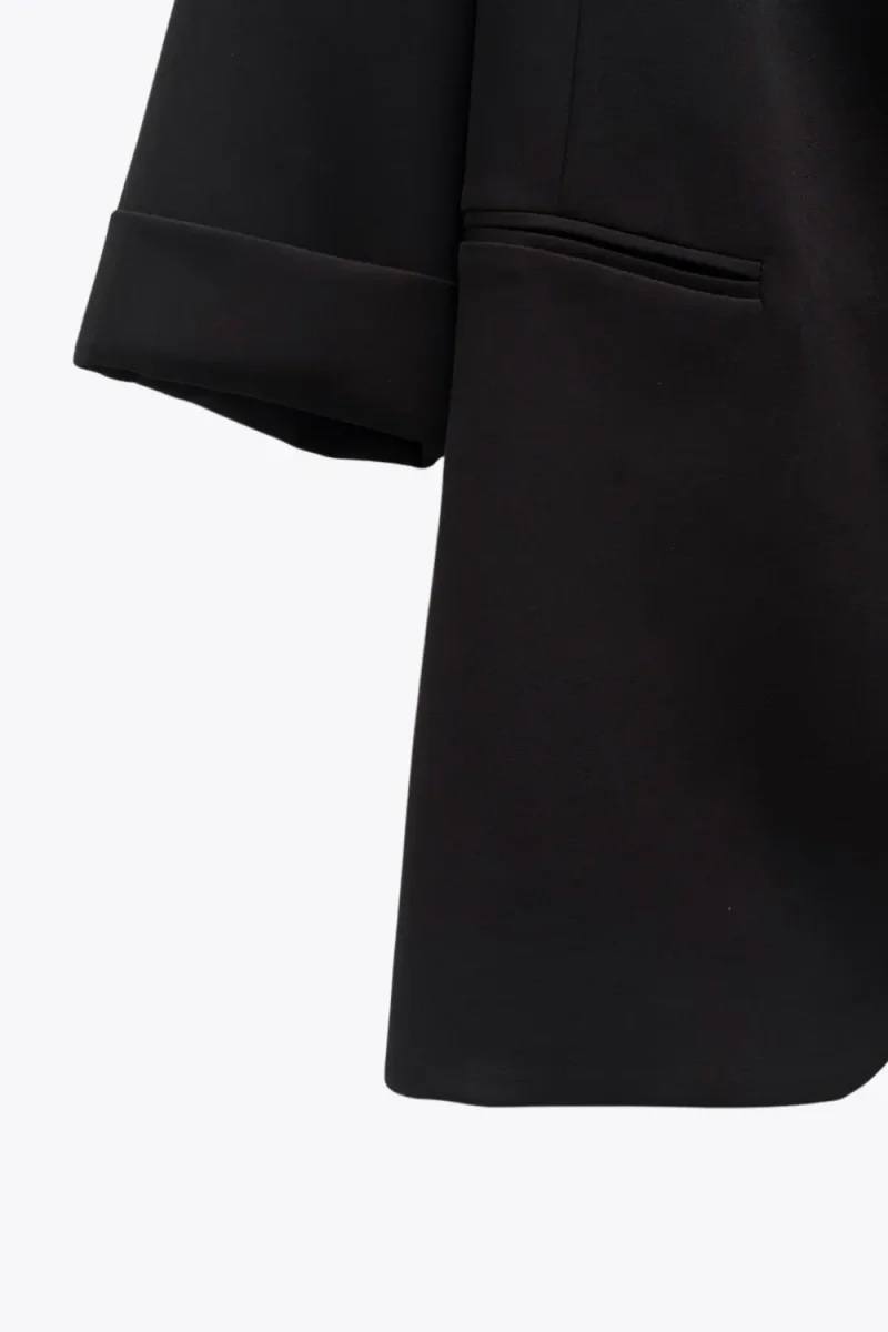 Blazer abierto de manga 3/4 con solapa - Imagen 9