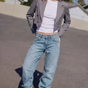 Blazer cropped rayas
