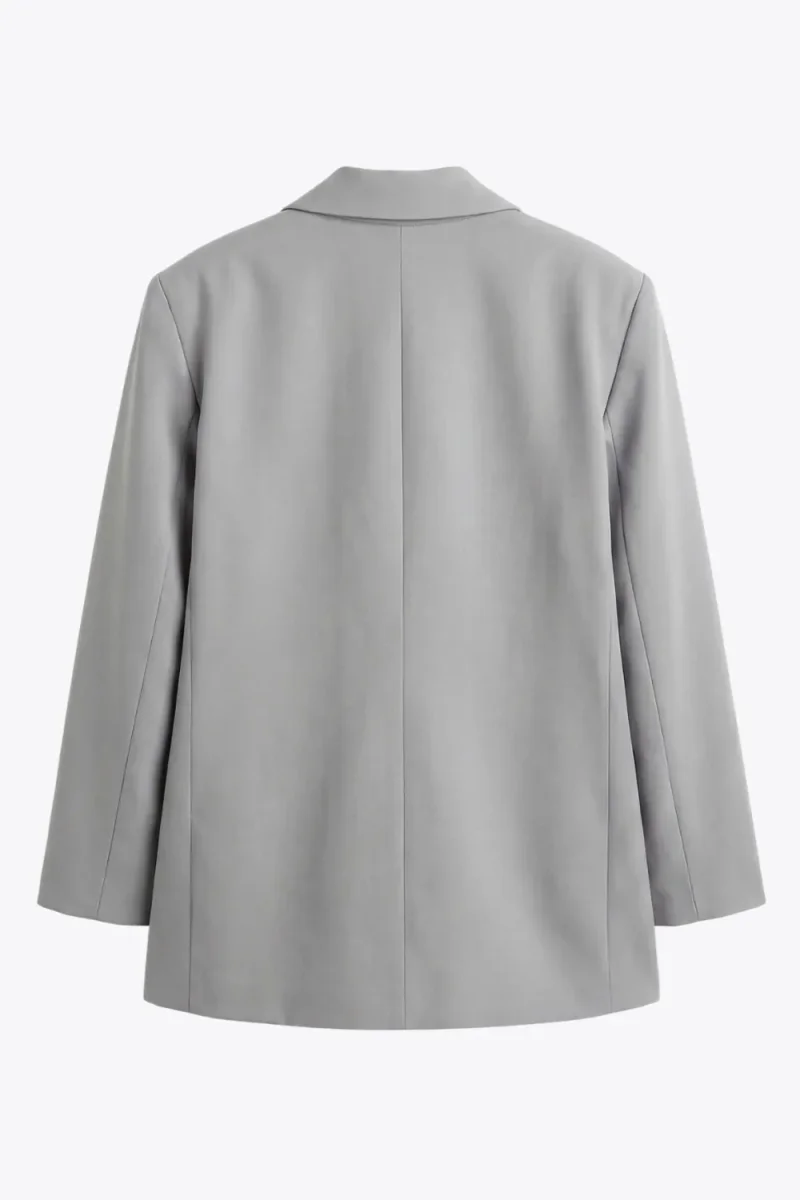 Blazer cruzado con hombreras fit oversized - Imagen 8