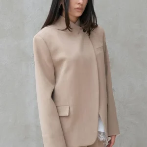 Blazer cruzado cuello solapa