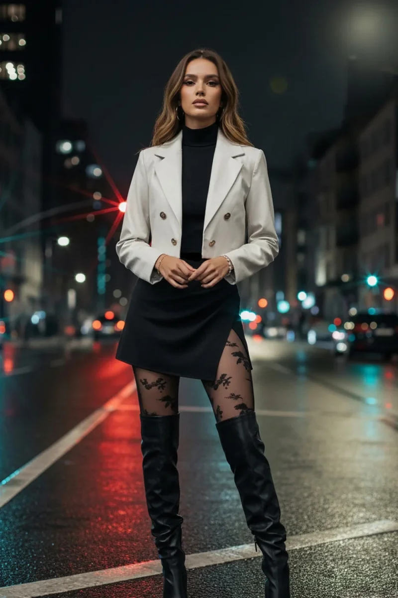 Blazer efecto piel botones - Imagen 2