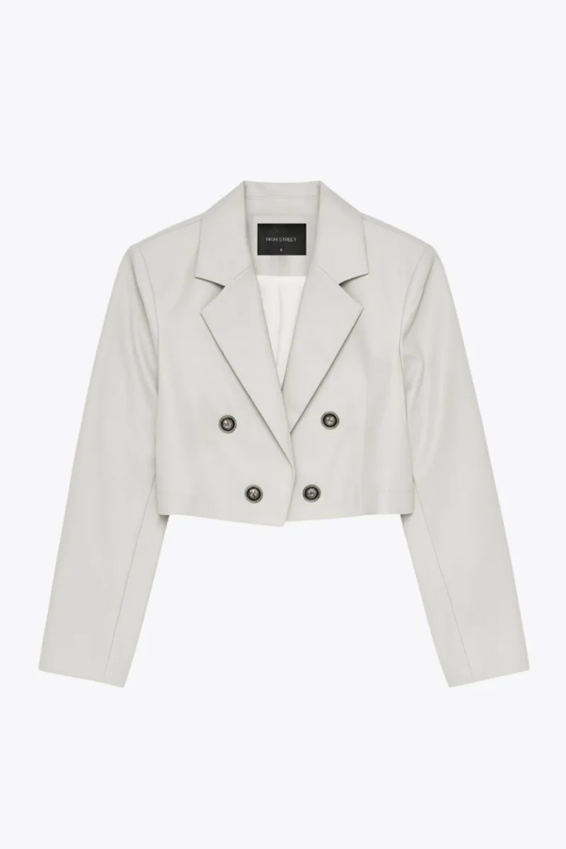 Blazer efecto piel botones - Imagen 5