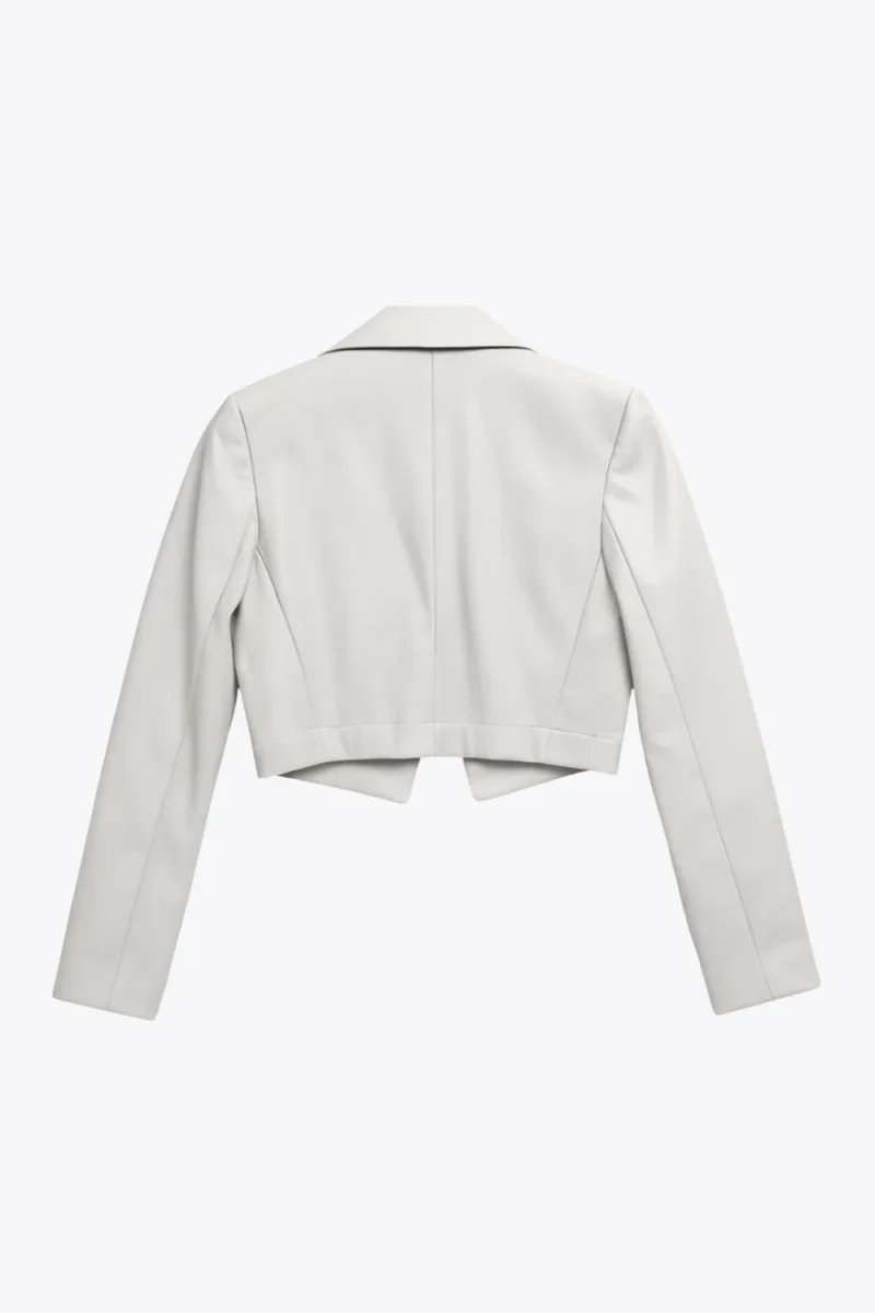 Blazer efecto piel botones - Imagen 6