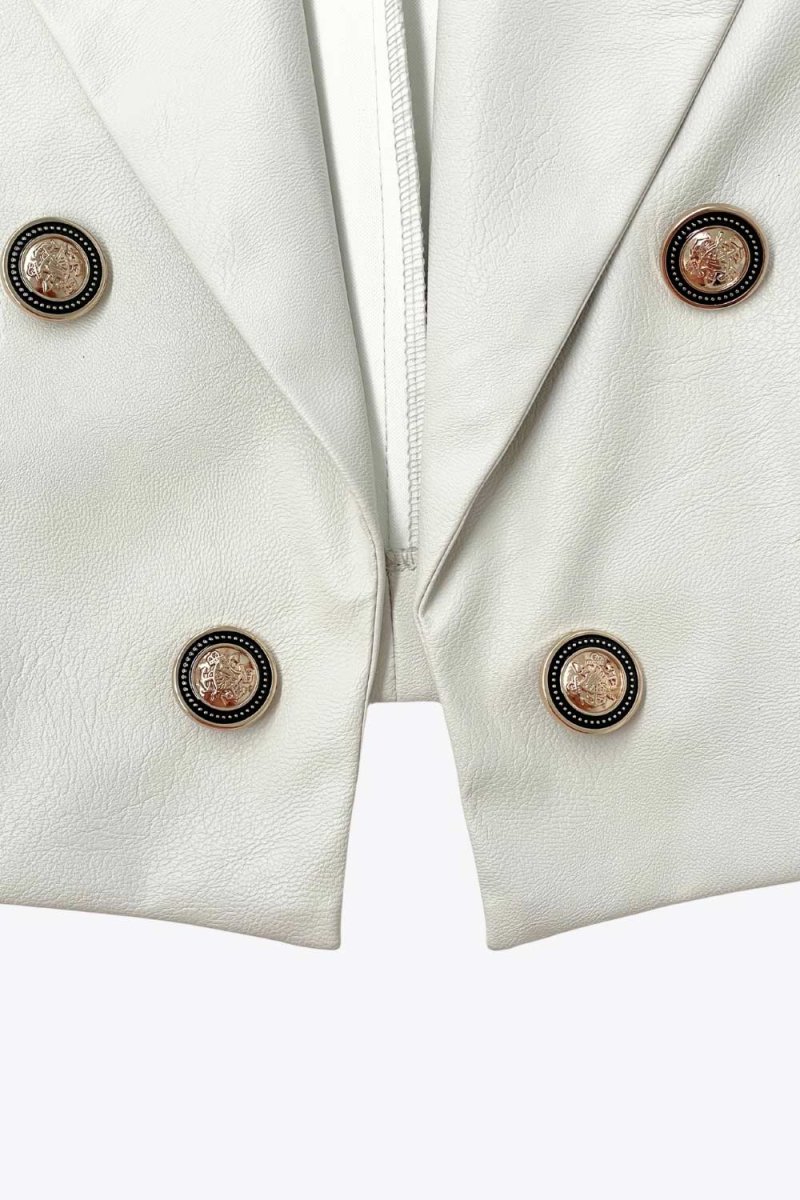 Blazer efecto piel botones - Imagen 7