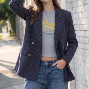 Blazer rayas botones