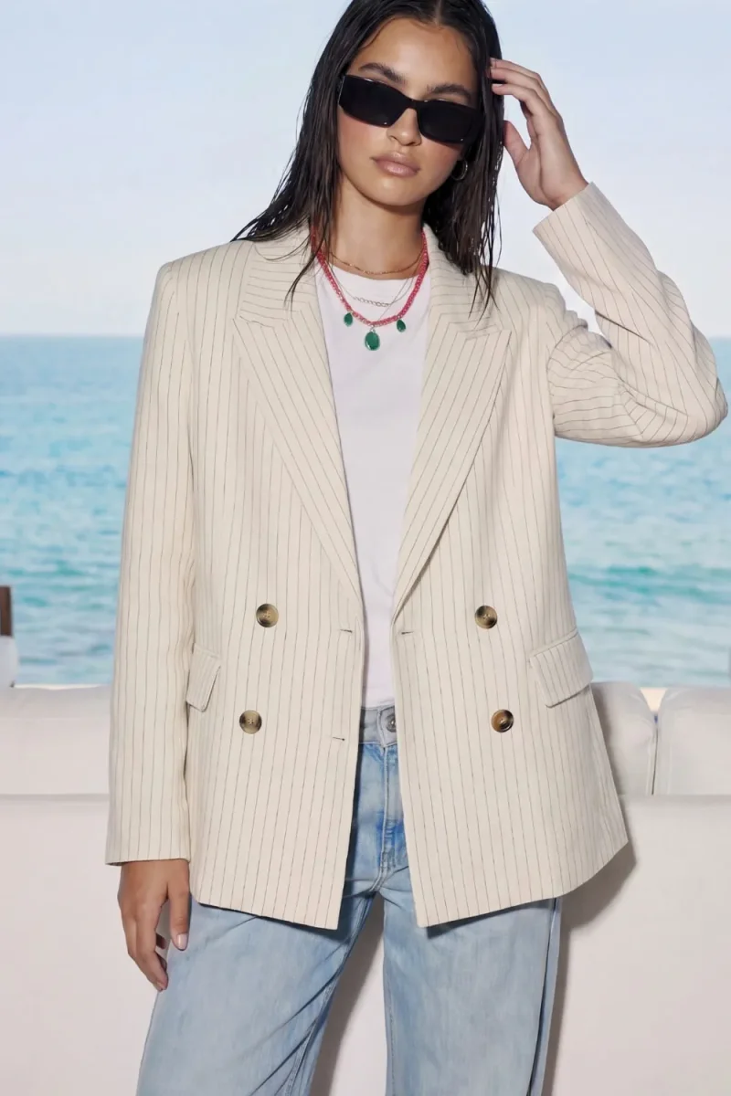 Blazer rayas botones - Imagen 3