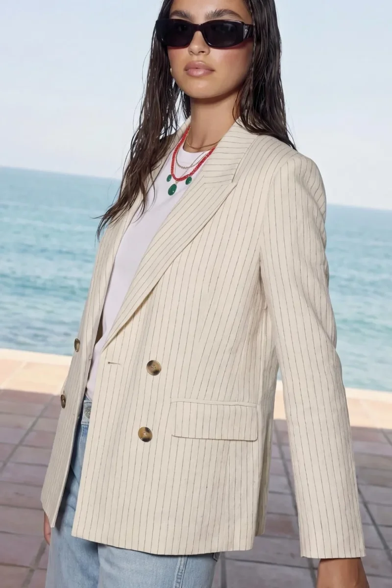 Blazer rayas botones - Imagen 4