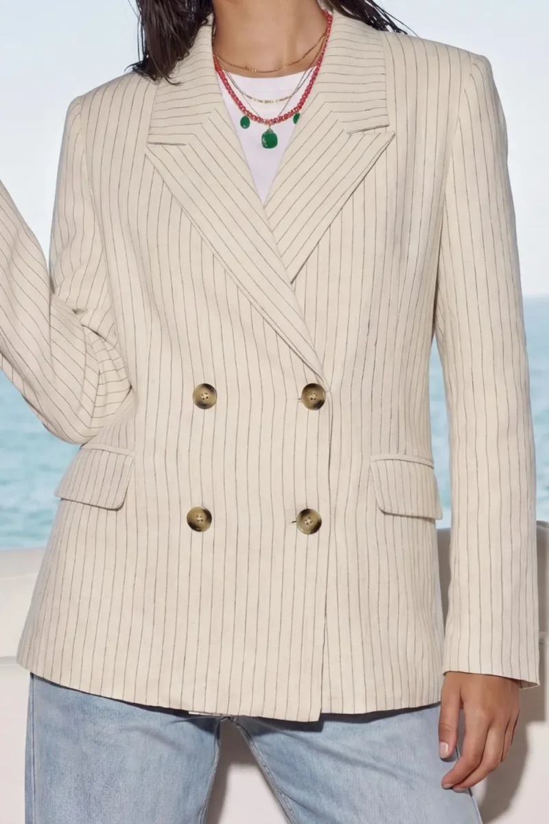 Blazer rayas botones - Imagen 6