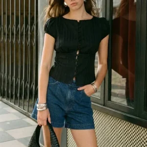 Blusa Aura Silk manga corta