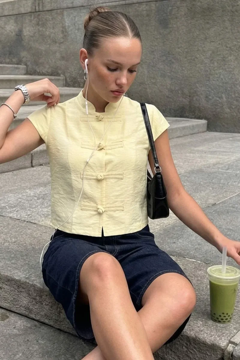 Blusa Bruna cuello mao - Imagen 6