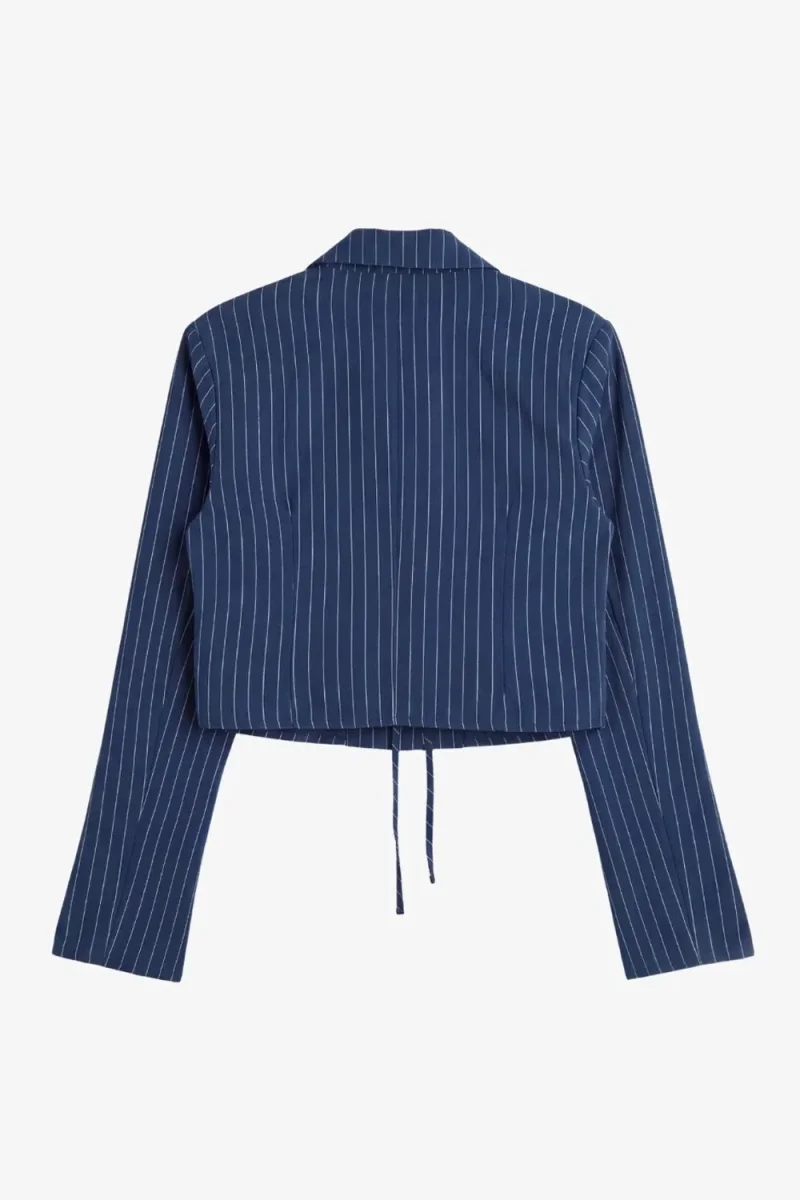 Blusa corta con lazos rayas - Imagen 8