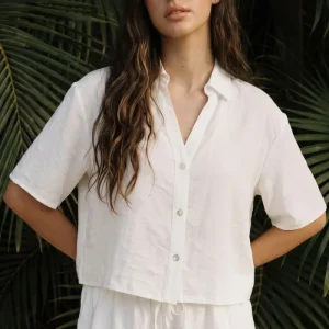 Blusa fluida manga corta