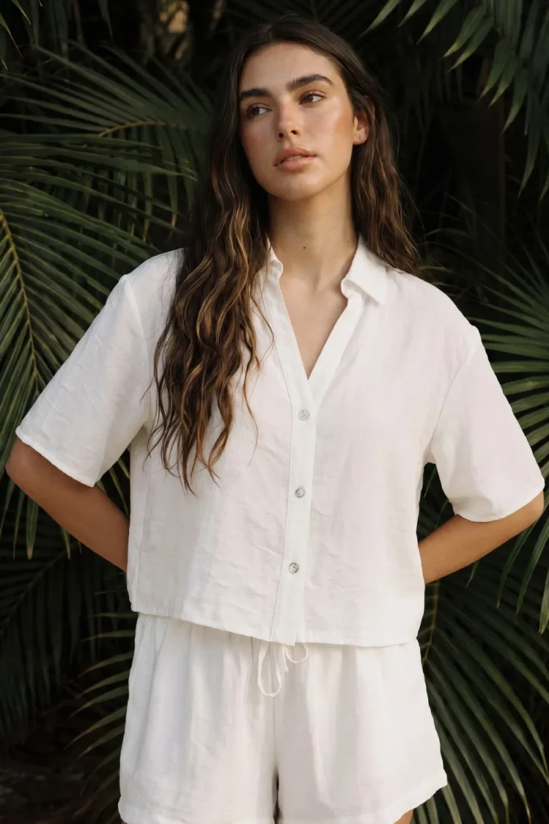 Blusa fluida manga corta - Imagen 2