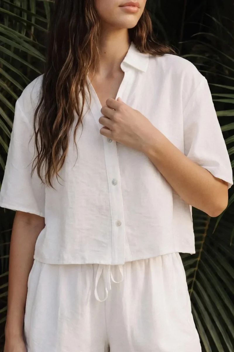 Blusa fluida manga corta - Imagen 5