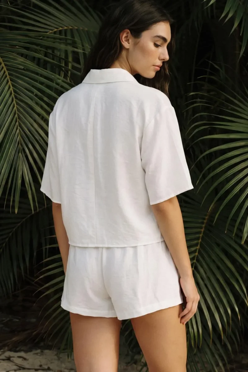 Blusa fluida manga corta - Imagen 6