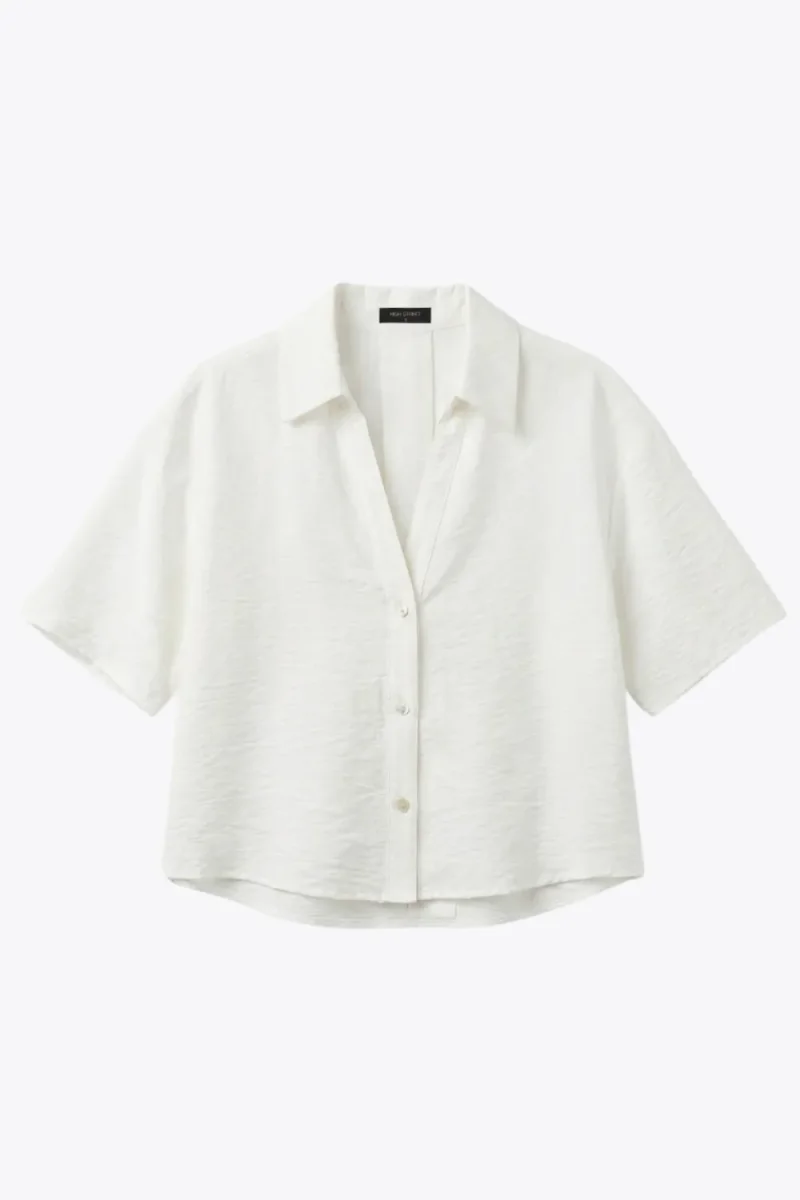 Blusa fluida manga corta - Imagen 7
