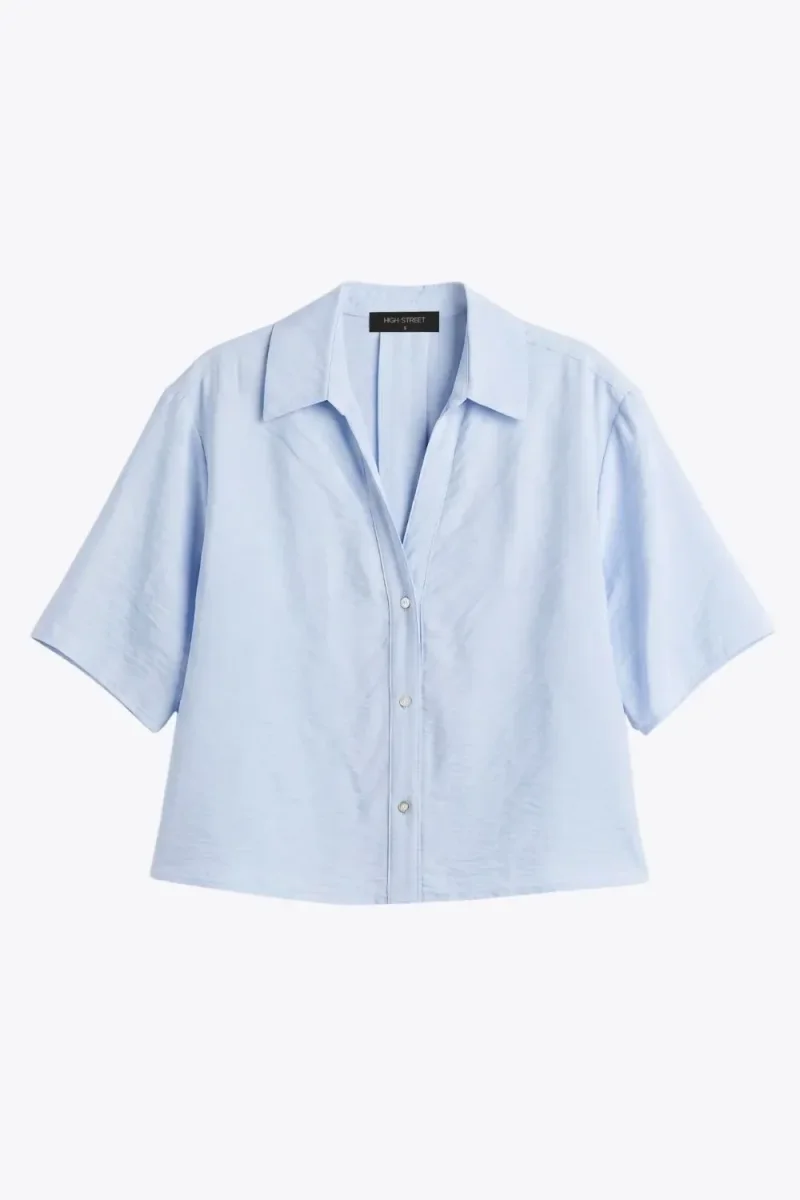 Blusa fluida manga corta - Imagen 7
