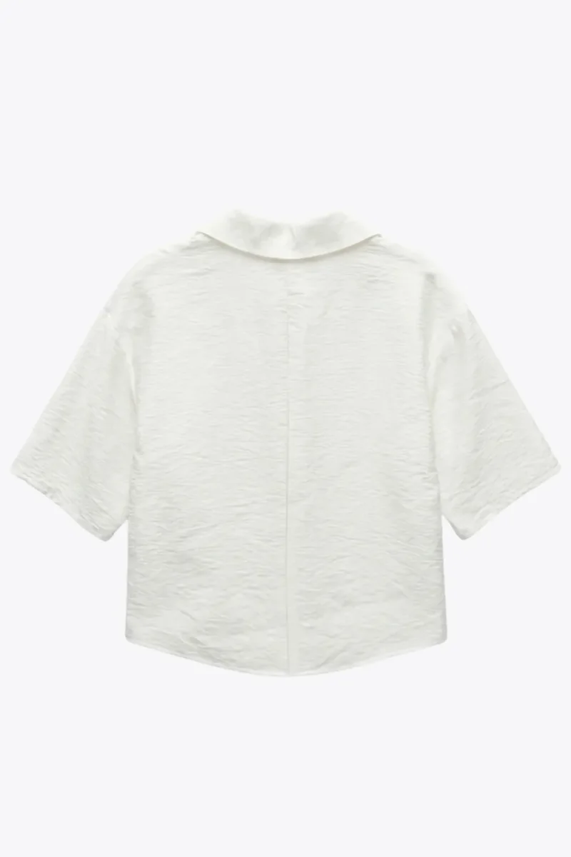 Blusa fluida manga corta - Imagen 8