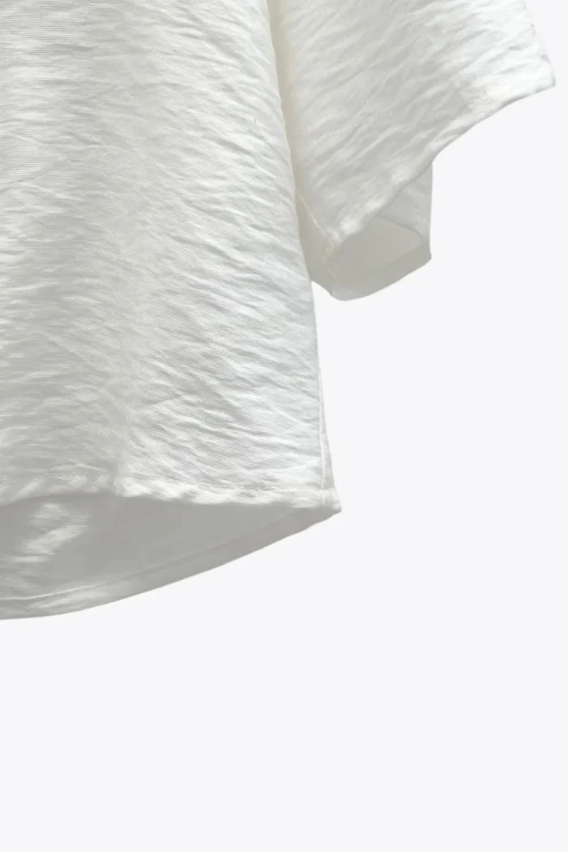 Blusa fluida manga corta - Imagen 9
