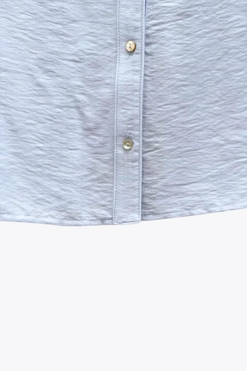 Blusa fluida manga corta - Imagen 9