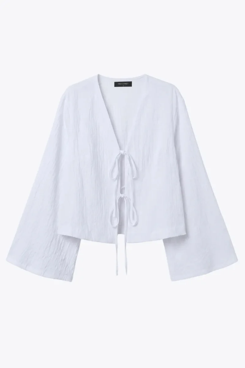 Blusa lazos manga larga - Imagen 7