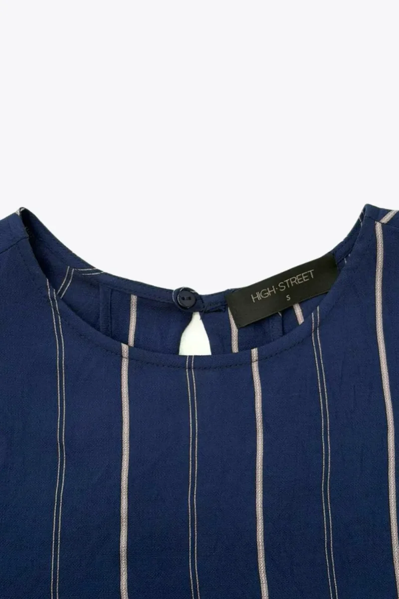 Blusa manga abullonada rayas - Imagen 8