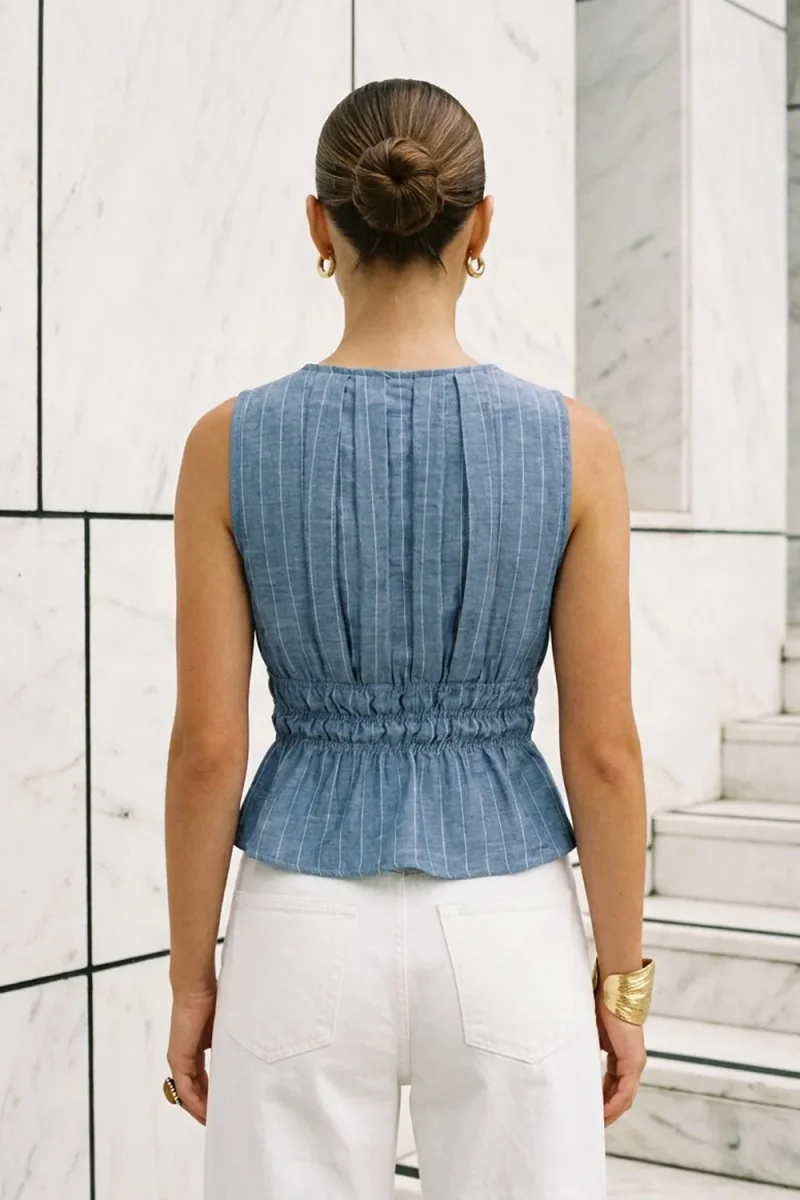 Blusa Nixa con plisados - Imagen 6