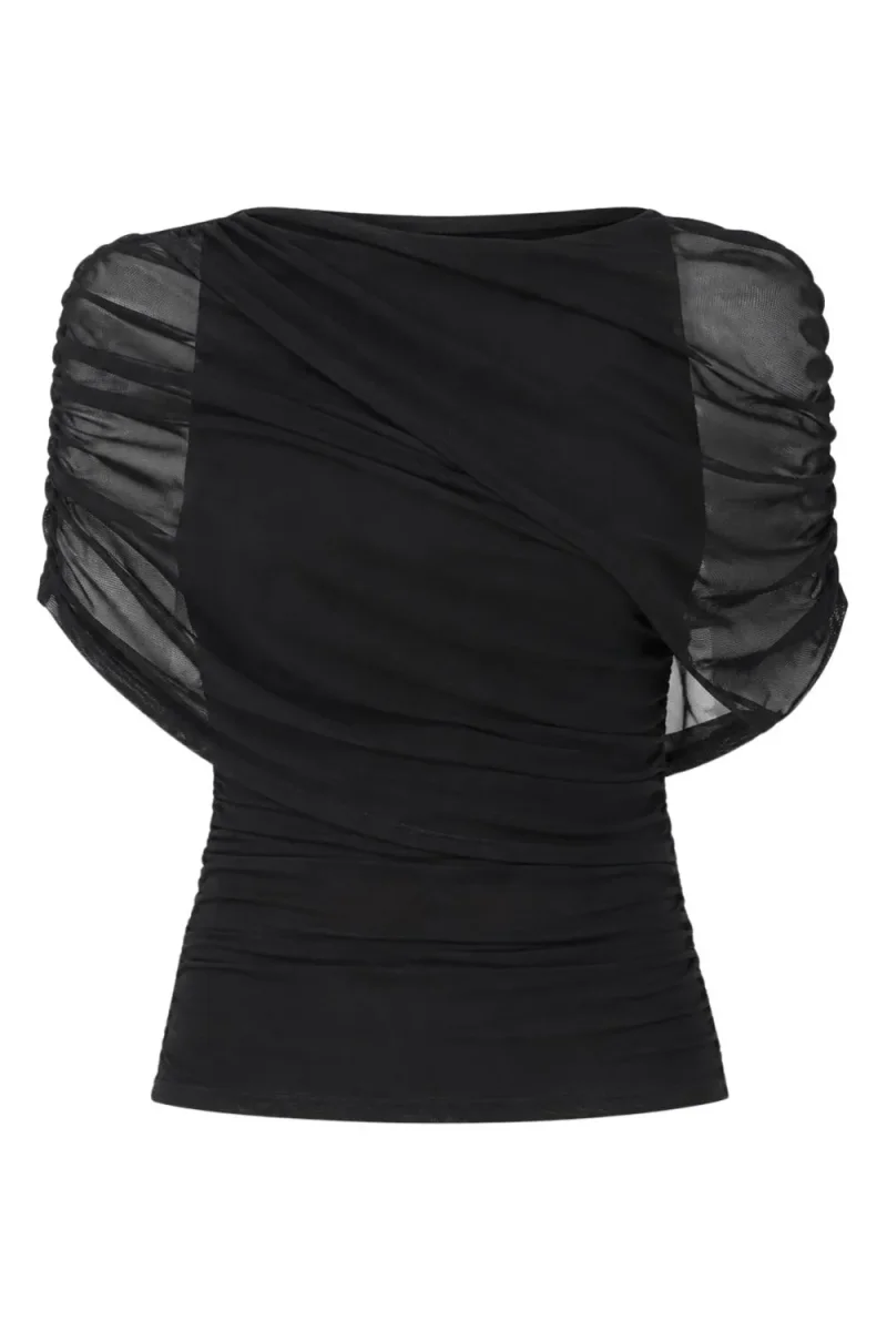 Blusa Prince mesh con plisados - Imagen 7