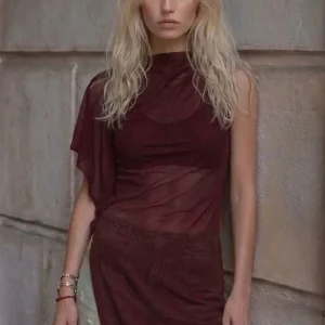 Blusa túnica asimétrica