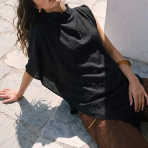 Blusa túnica asimétrica