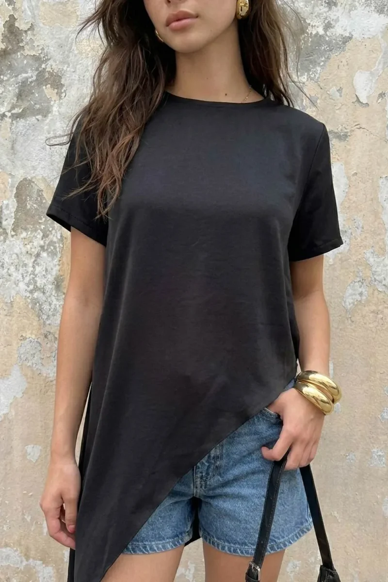 Blusa Velour asimétrica - Imagen 3
