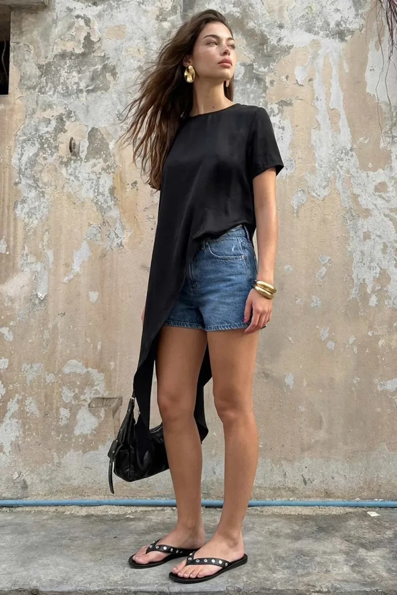 Blusa Velour asimétrica - Imagen 4