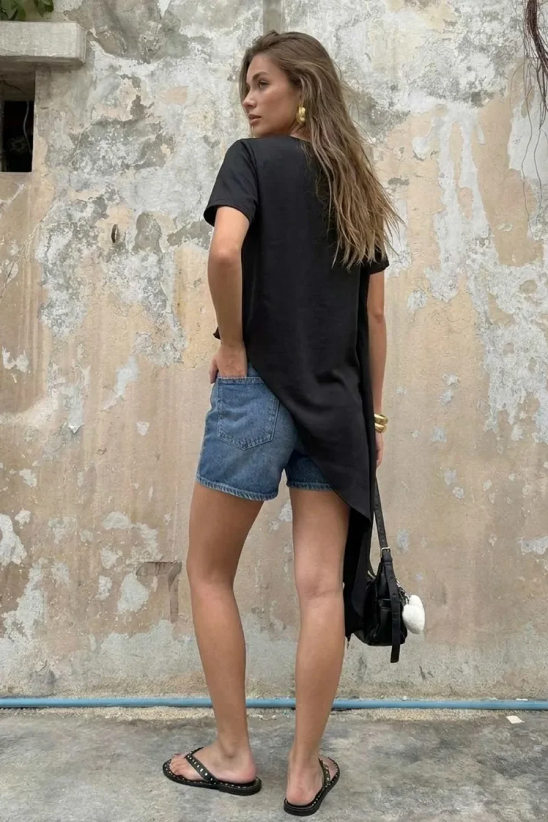 Blusa Velour asimétrica - Imagen 5
