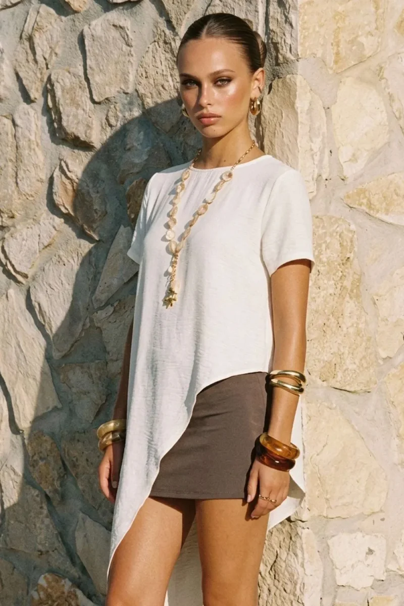 Blusa Velour asimétrica - Imagen 5