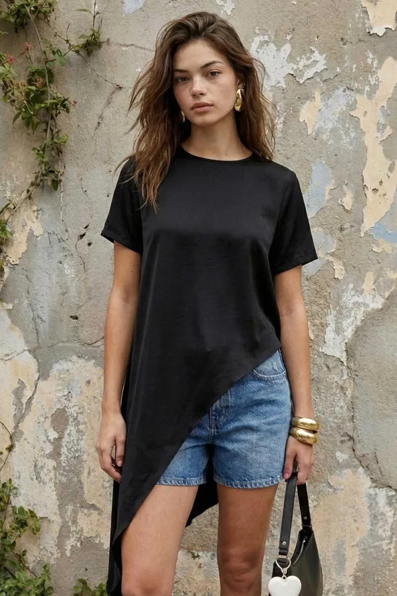 Blusa Velour asimétrica - Imagen 2