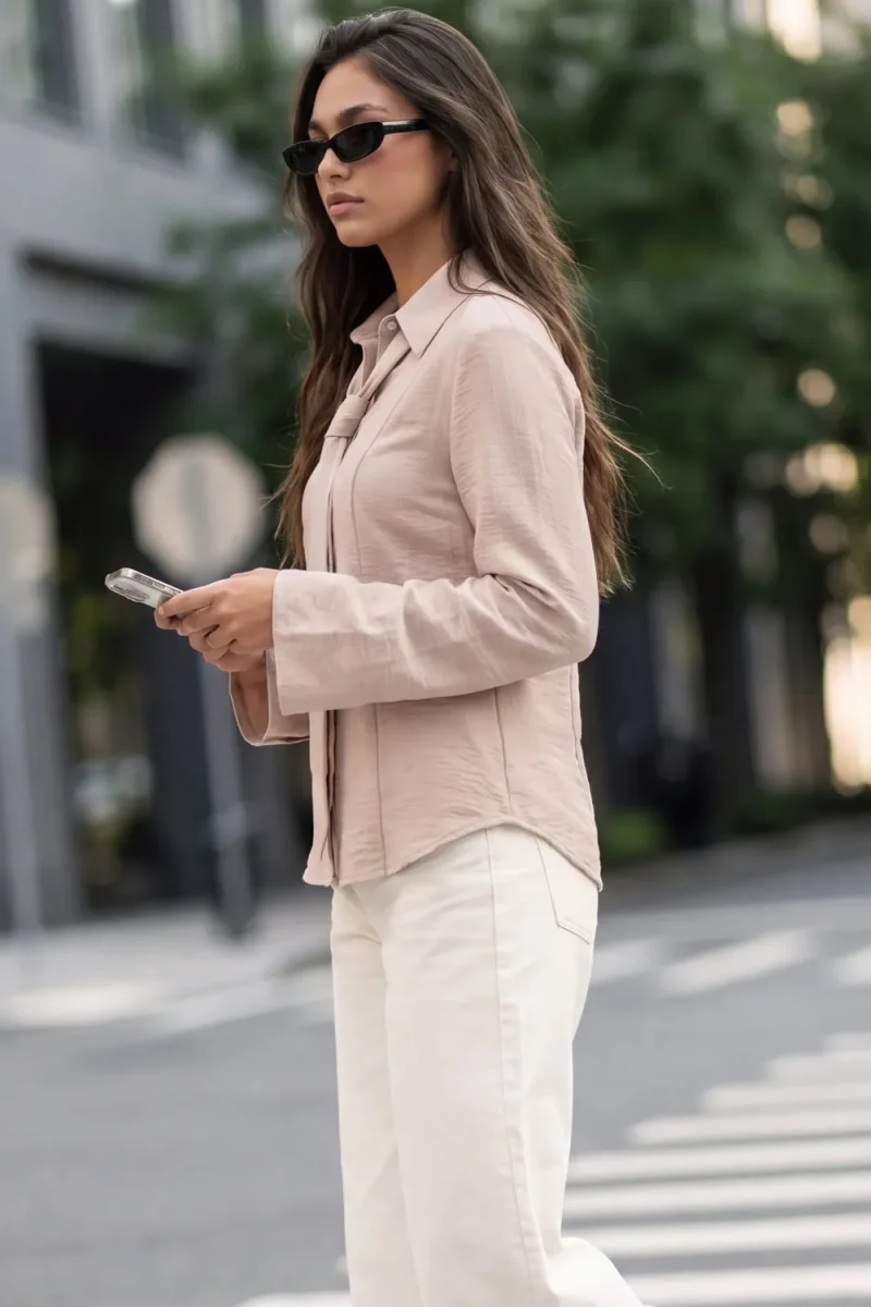 Camisa entallada corbata - Imagen 6