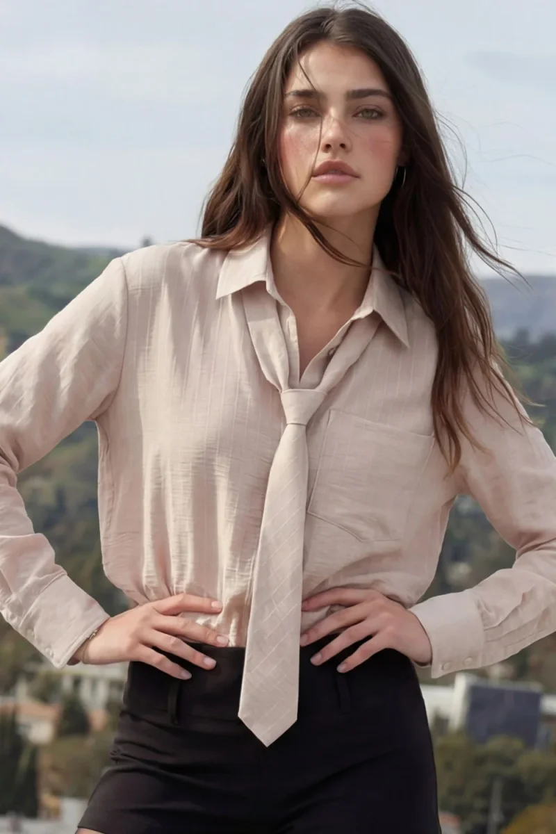 Camisa oversized corbata - Imagen 2