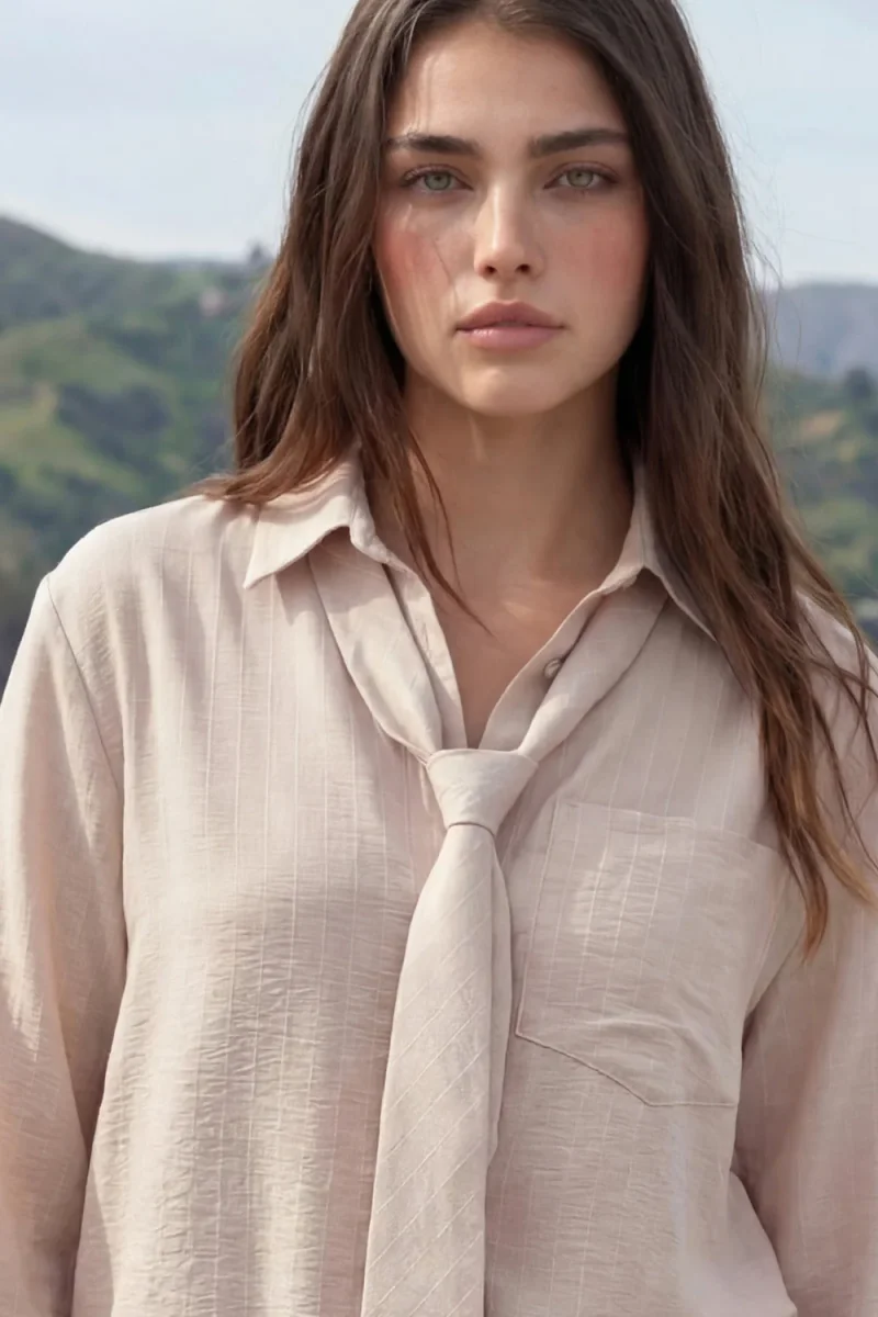 Camisa oversized corbata - Imagen 4