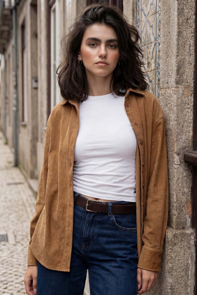 Camisa oversized pana - Imagen 2