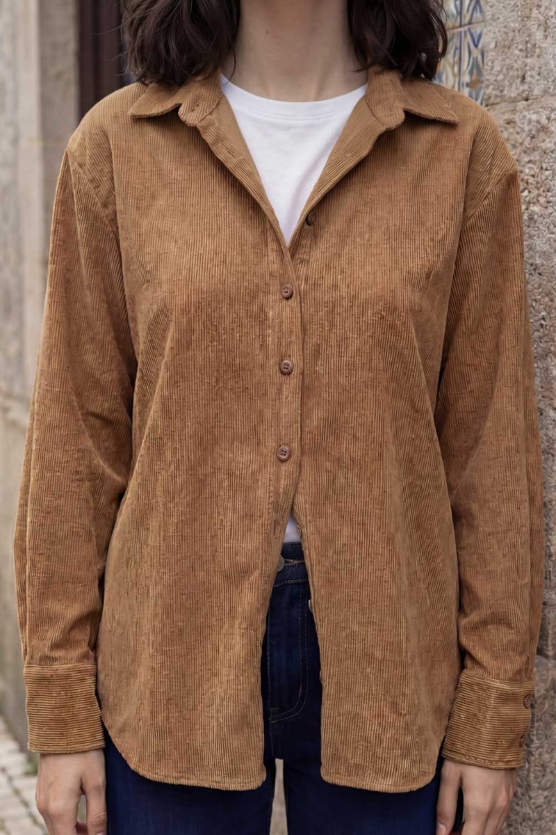 Camisa oversized pana - Imagen 4