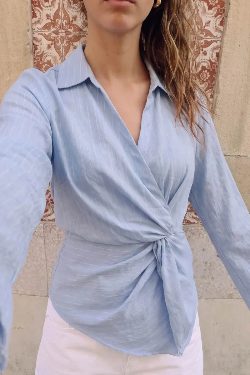 Camisa rayas nudo - Imagen 6